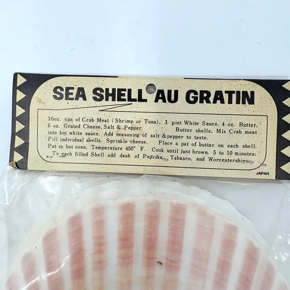 Nos Vintage Selected Baking Shells Japan Scallop Seafood Au Gratin Dishes Party